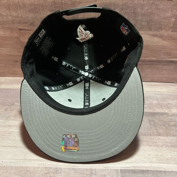 Atlanta Falcons New Era 9Fifty Snapback Black Cap Adjustable Hat 100% Polyester - Picture 9 of 15